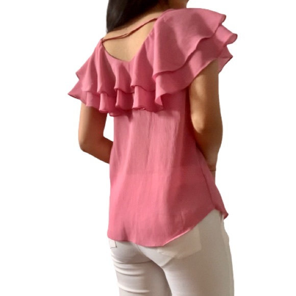 Pink Ruffled Blouse - Picture 5 of 6